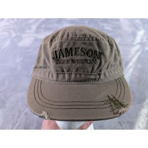 Jameson Irish Whiskey Cadet Hat Olive Green Distressed Military Cap KC Caps